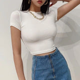 Women's Short Sleeve Crop Top