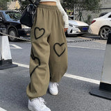 Women Heart Printing Sweatpants