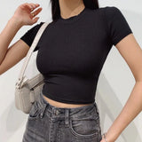 Women's Short Sleeve Crop Top